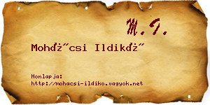 Mohácsi Ildikó névjegykártya