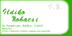 ildiko mohacsi business card